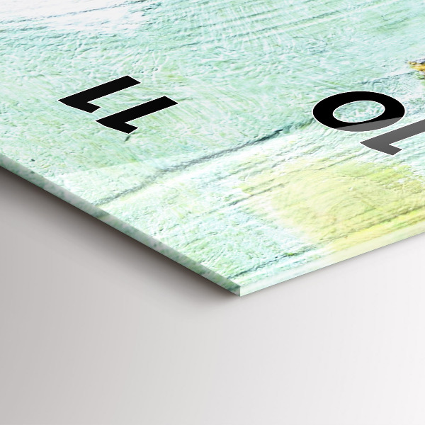 Ceas vertical de perete din sticlă Oameni pe scară