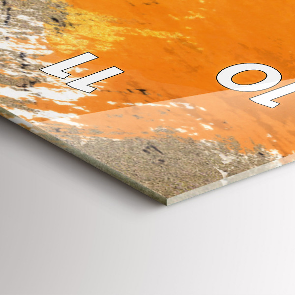 Ceas vertical de perete din sticlă Portret de femeie abstract