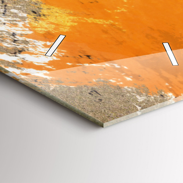 Ceas vertical de perete din sticlă Portret de femeie abstract