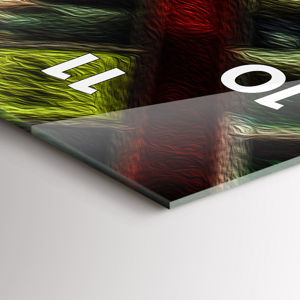 Ceas vertical de perete din sticlă Taxiuri din New York