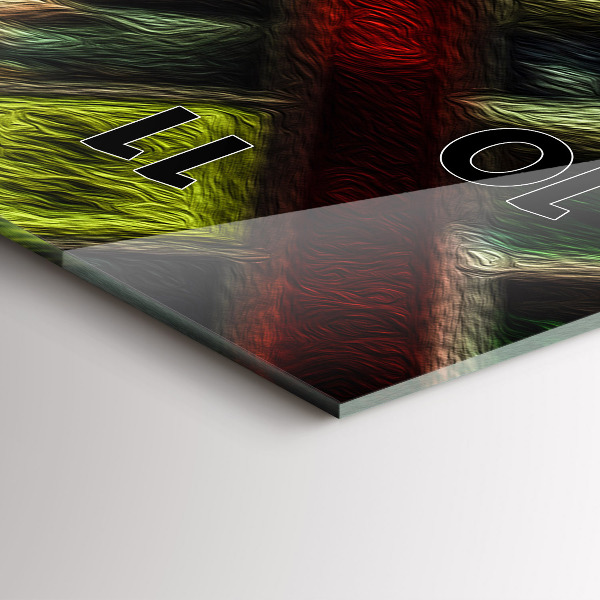 Ceas vertical de perete din sticlă Taxiuri din New York