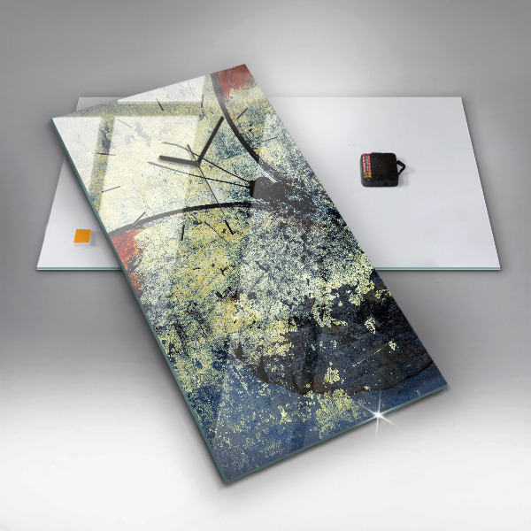 Ceas vertical de perete din sticlă Stil vintage fluture