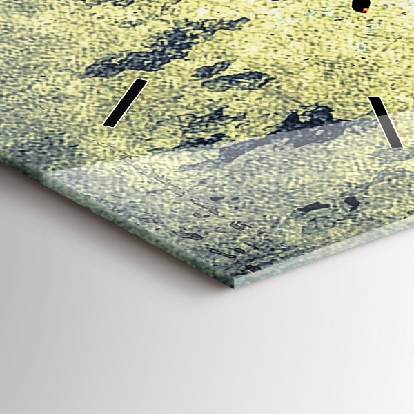 Ceas vertical de perete din sticlă Stil vintage fluture