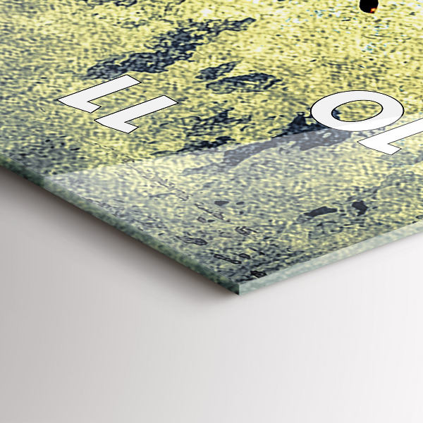 Ceas vertical de perete din sticlă Stil vintage fluture