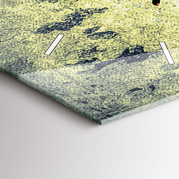 Ceas vertical de perete din sticlă Stil vintage fluture