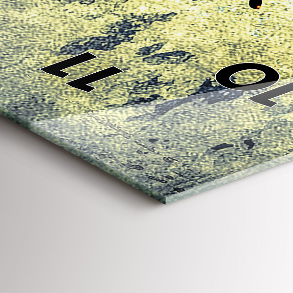 Ceas vertical de perete din sticlă Stil vintage fluture