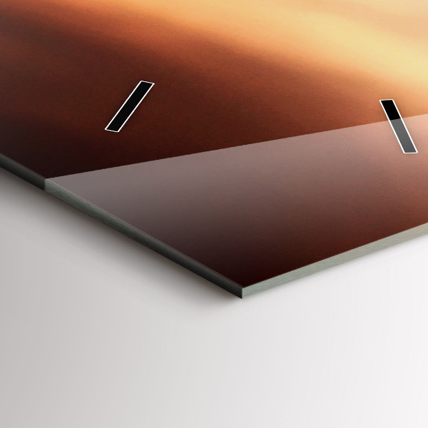 Ceas vertical de perete din sticlă Scoici pe plajă