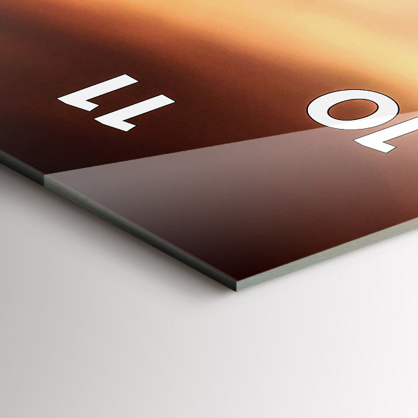 Ceas vertical de perete din sticlă Scoici pe plajă