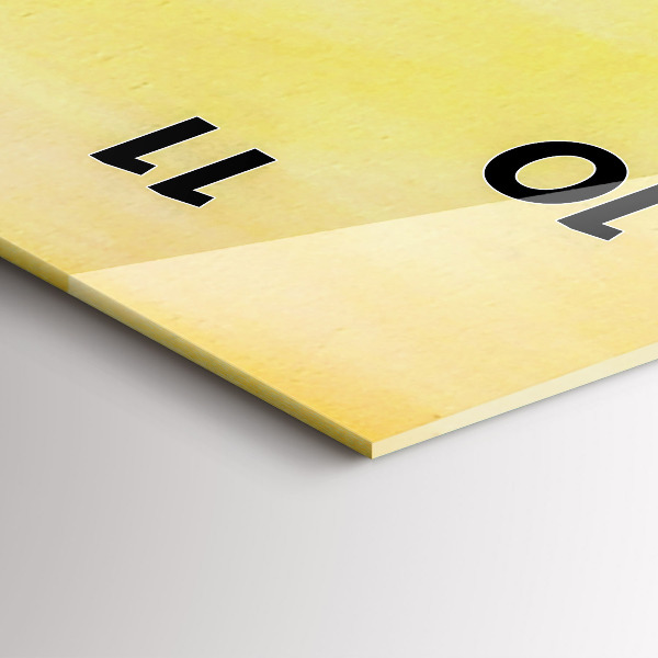 Ceas vertical de perete din sticlă Macarale la apus