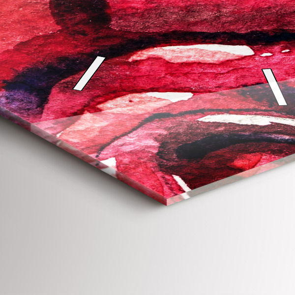 Ceas vertical de perete din sticlă Portretul colorat al unei femei