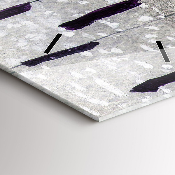 Ceas vertical de perete din sticlă Macarale în stuf