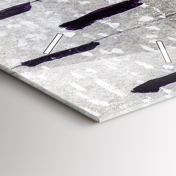 Ceas vertical de perete din sticlă Macarale în stuf