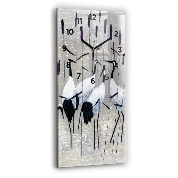 Ceas vertical de perete din sticlă Macarale în stuf