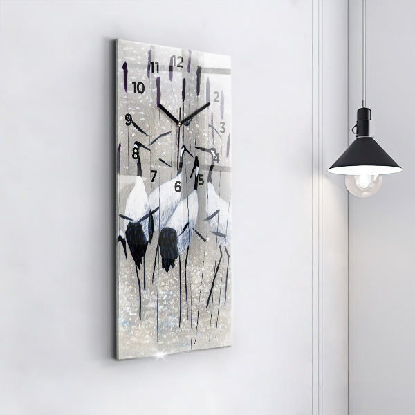 Ceas vertical de perete din sticlă Macarale în stuf