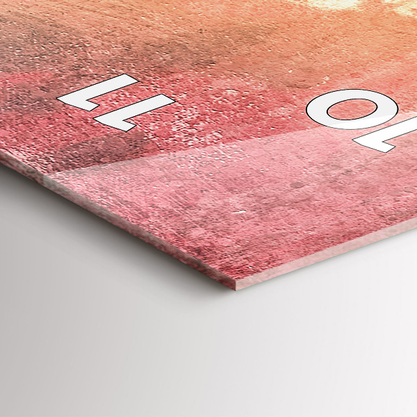 Ceas vertical de perete din sticlă Cuplu tânăr îndrăgostit