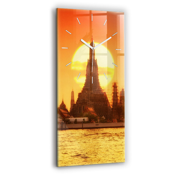 Ceas vertical de perete din sticlă Wat arun Bangkok Thailanda