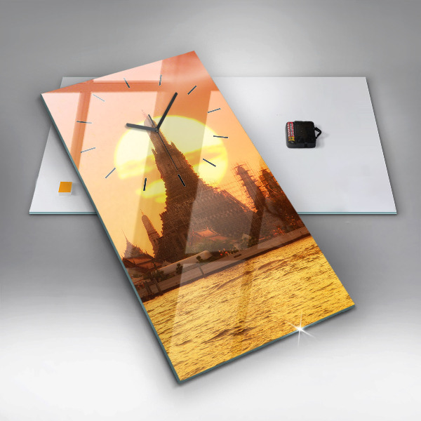 Ceas vertical de perete din sticlă Wat arun Bangkok Thailanda