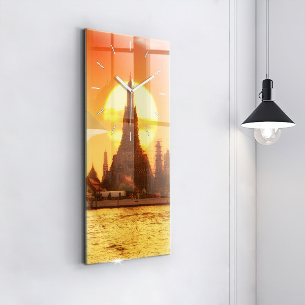 Ceas vertical de perete din sticlă Wat arun Bangkok Thailanda