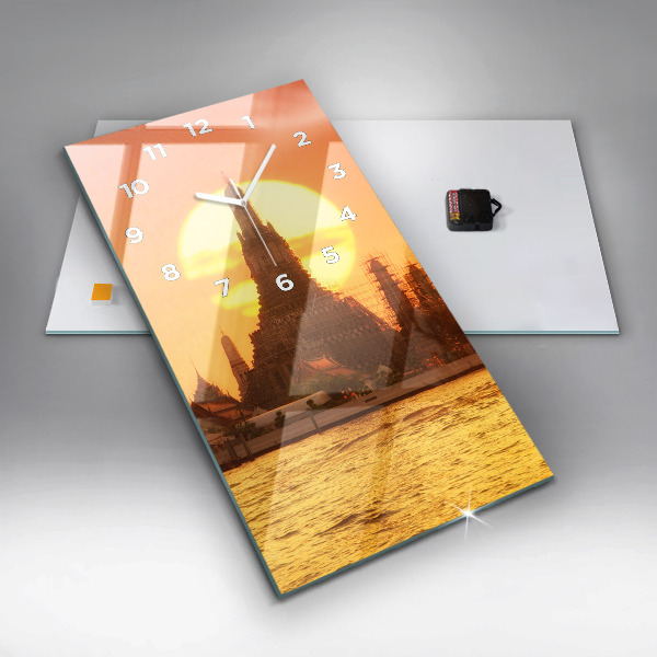 Ceas vertical de perete din sticlă Wat arun Bangkok Thailanda