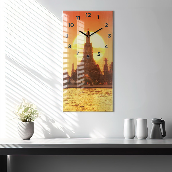 Ceas vertical de perete din sticlă Wat arun Bangkok Thailanda