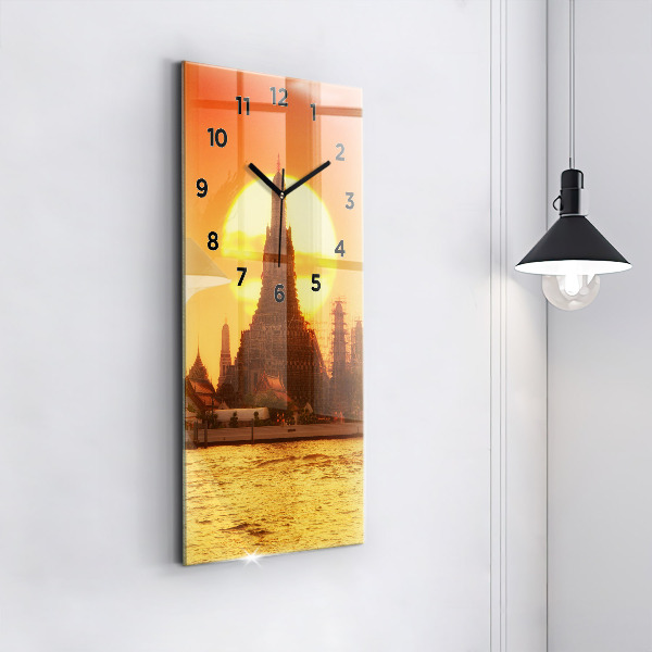 Ceas vertical de perete din sticlă Wat arun Bangkok Thailanda