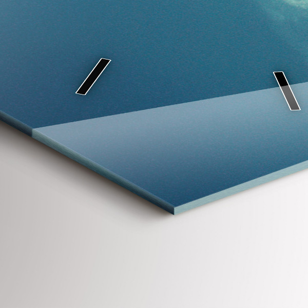 Ceas vertical de perete din sticlă Mașină cu o placă de surf