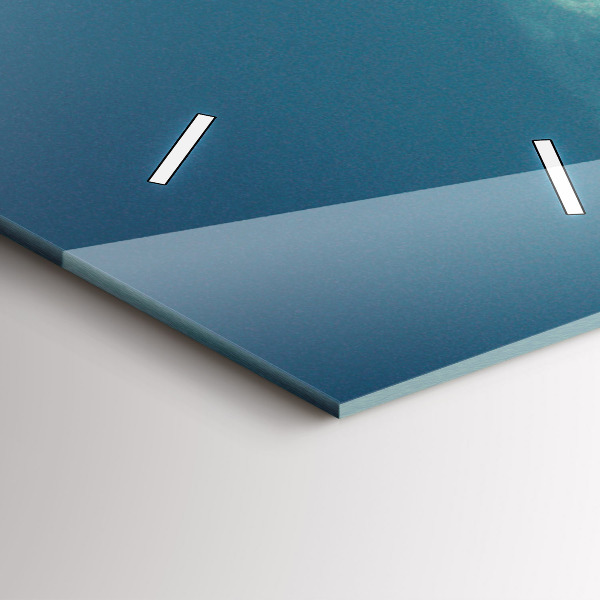 Ceas vertical de perete din sticlă Mașină cu o placă de surf