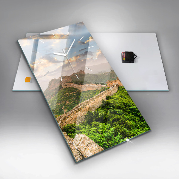 Ceas vertical de perete din sticlă Marele Zid Chinezesc