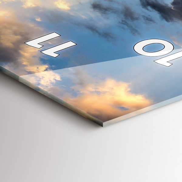 Ceas vertical de perete din sticlă Marele Zid Chinezesc