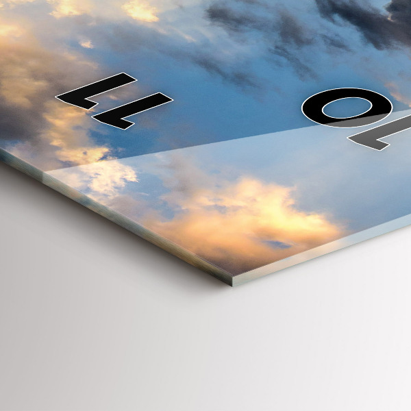 Ceas vertical de perete din sticlă Marele Zid Chinezesc