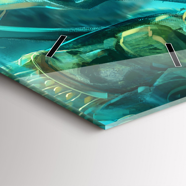 Ceas vertical de perete din sticlă Copii în pădure