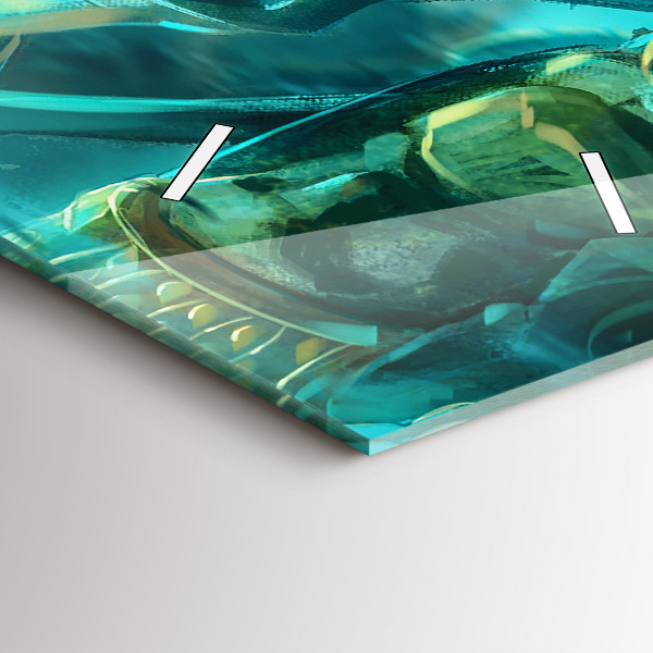 Ceas vertical de perete din sticlă Copii în pădure