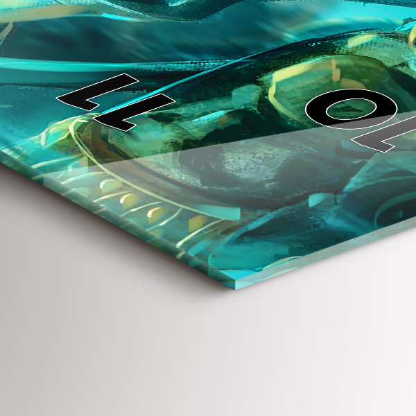 Ceas vertical de perete din sticlă Copii în pădure