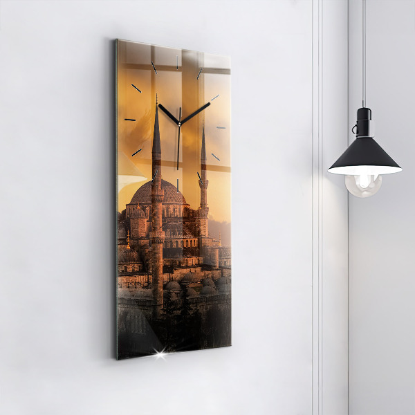 Ceas vertical de perete din sticlă Moscheea din Istanbul