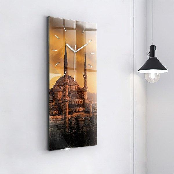 Ceas vertical de perete din sticlă Moscheea din Istanbul