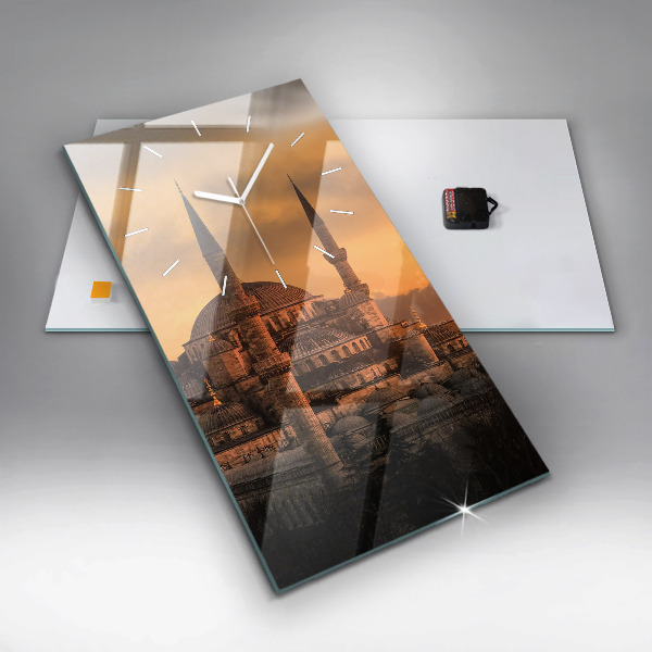 Ceas vertical de perete din sticlă Moscheea din Istanbul