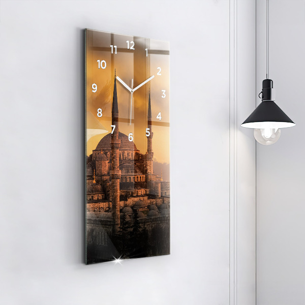 Ceas vertical de perete din sticlă Moscheea din Istanbul