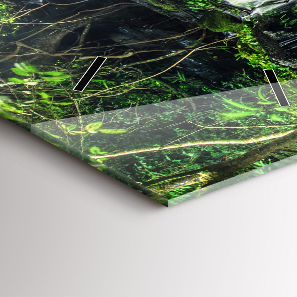 Ceas vertical de perete din sticlă Cascada Thailanda