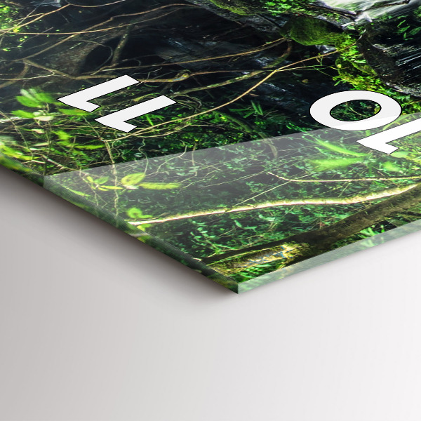 Ceas vertical de perete din sticlă Cascada Thailanda