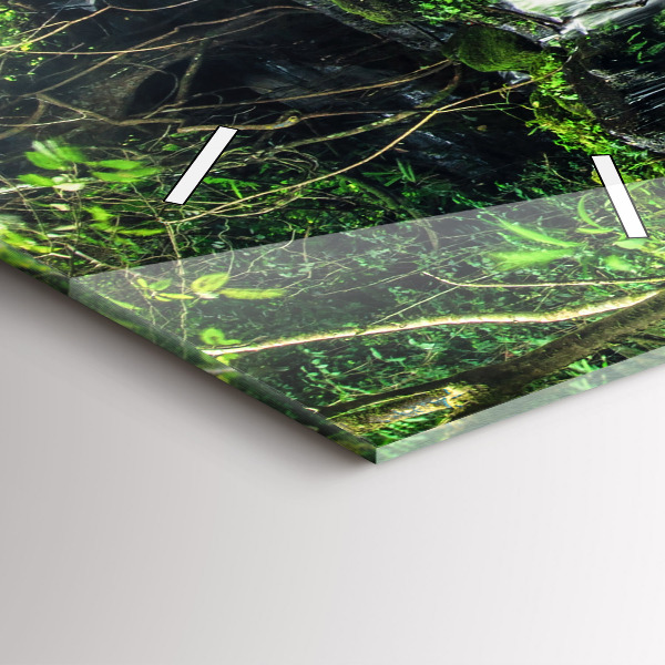 Ceas vertical de perete din sticlă Cascada Thailanda