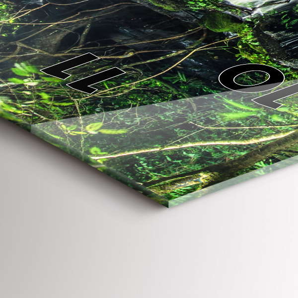 Ceas vertical de perete din sticlă Cascada Thailanda