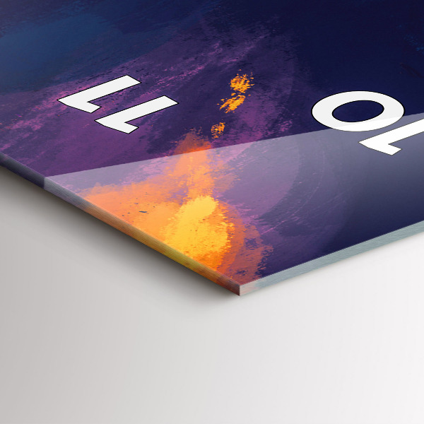 Ceas vertical de perete din sticlă Copil și baloane