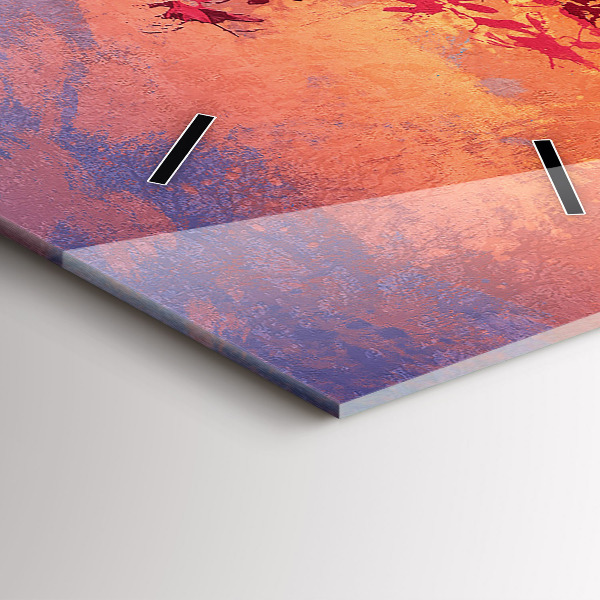 Ceas vertical de perete din sticlă Peisaj de toamnă