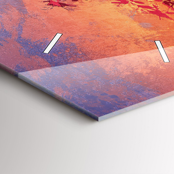 Ceas vertical de perete din sticlă Peisaj de toamnă