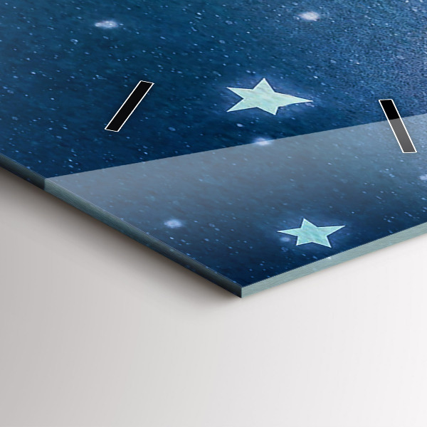 Ceas vertical de perete din sticlă Fata pe luna