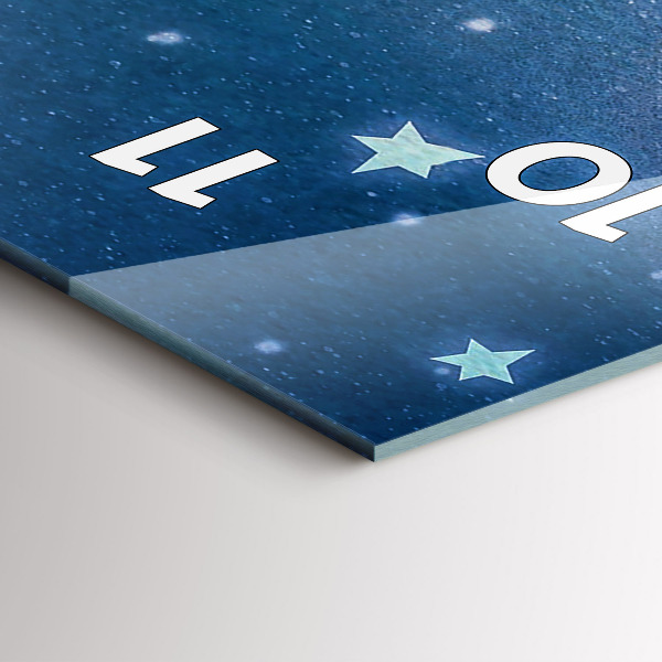 Ceas vertical de perete din sticlă Fata pe luna