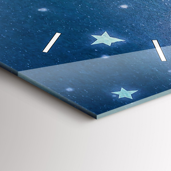 Ceas vertical de perete din sticlă Fata pe luna