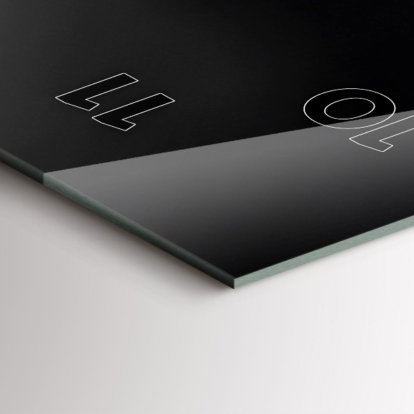 Ceas vertical de perete din sticlă Floare de orhidee pe apă