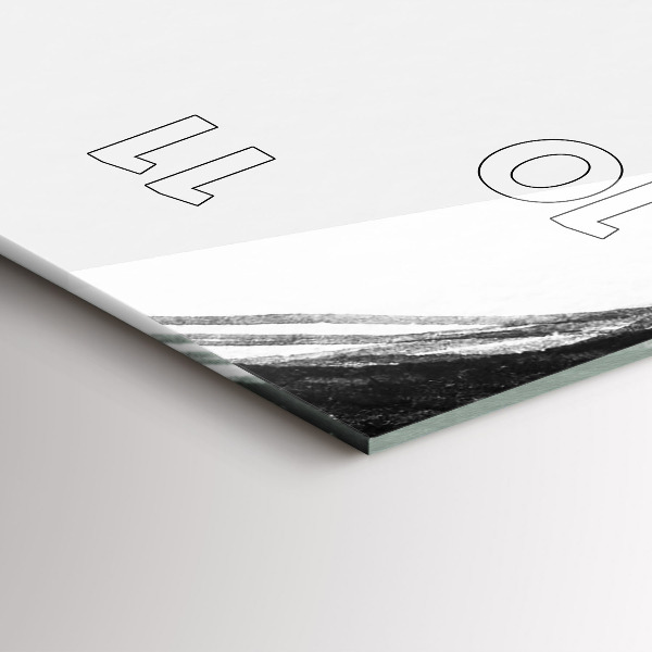 Ceas vertical de perete din sticlă Portretul unei femei