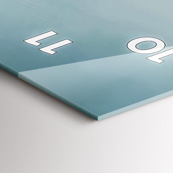 Ceas vertical de perete din sticlă Flamingo suprarealist